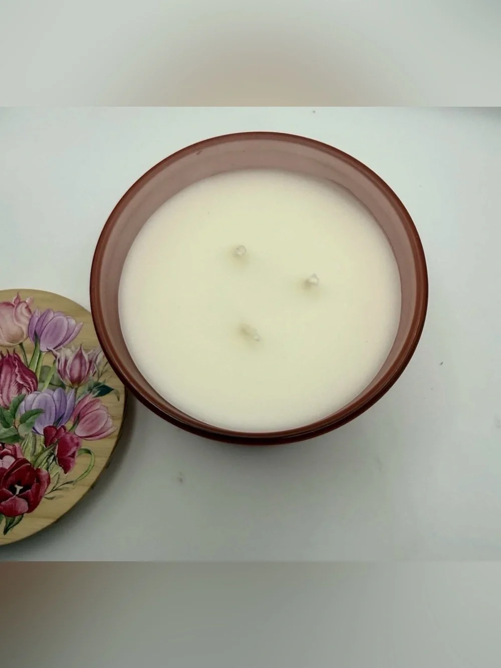 At Home by Mirabeau New Floral Bouquet Soy Wax Blend 3 Wick Candle